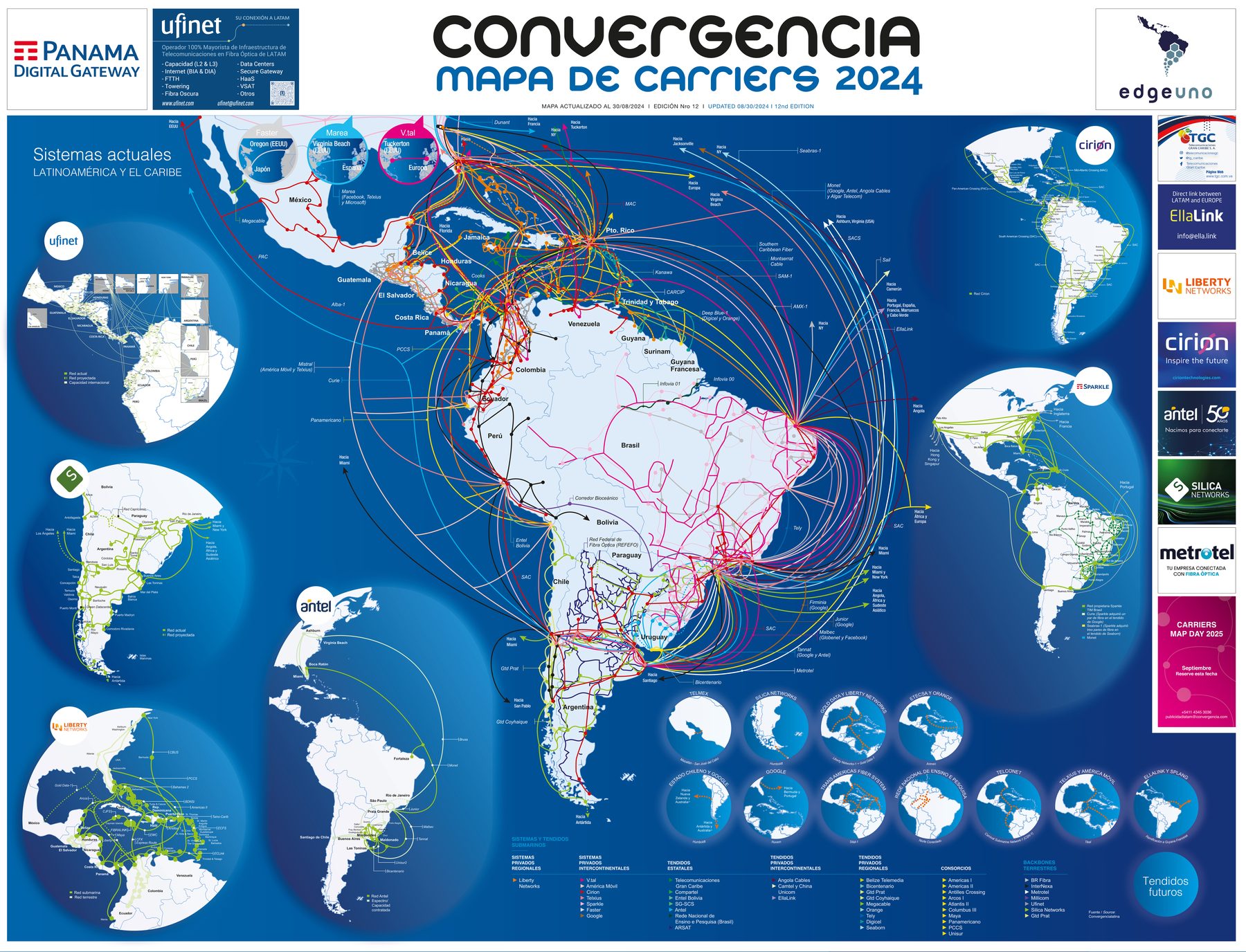 Mapa de Carriers en América latina 2024