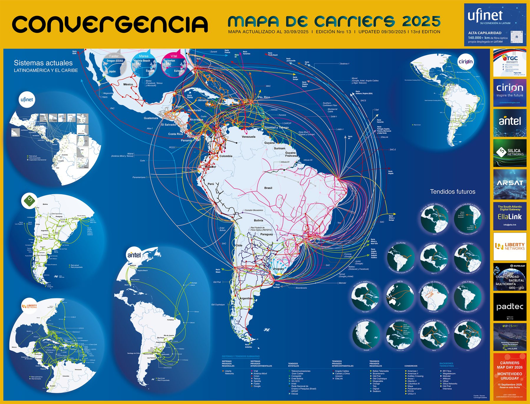 Mapa de Carriers en América latina 2025